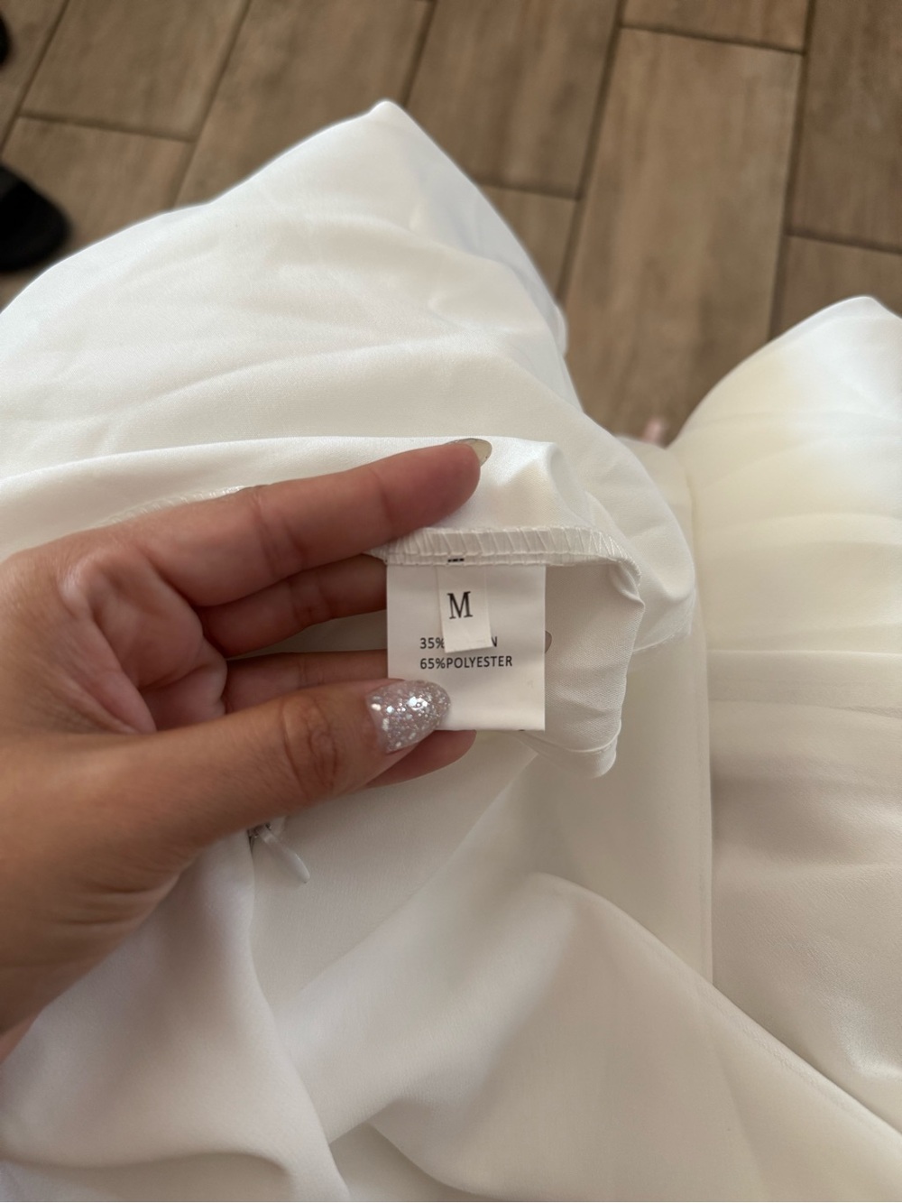 White Ruffle Strap Mini Dress - Picture 5 of 6